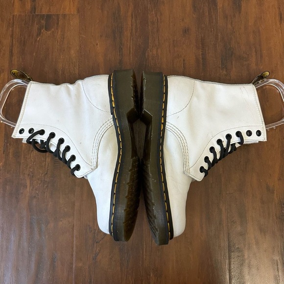 DR. MARTENS Womens 1460 8-Eye Leather Boot in White - Picture 6 of 11